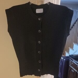 Modern Citizen Black Sleeveless Cardigan